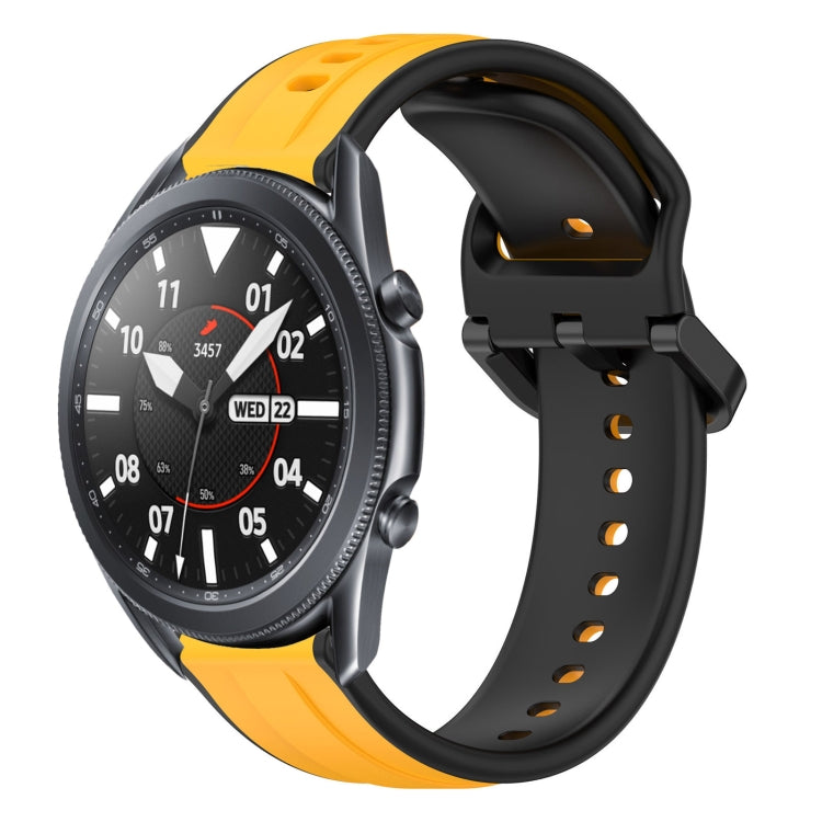 22mm Convex Loop Two-Color Silicone Watch Band, For Samsung Galaxy Watch3 45mm, For Samsung Galaxy Watch 46mm