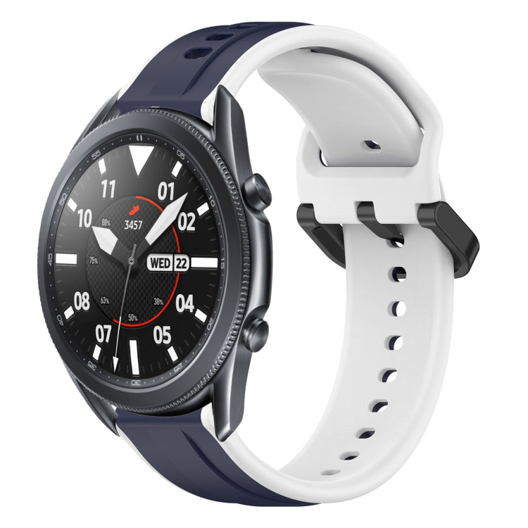 22mm Convex Loop Two-Color Silicone Watch Band, For Samsung Galaxy Watch3 45mm, For Samsung Galaxy Watch 46mm