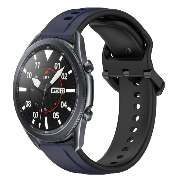22mm Convex Loop Two-Color Silicone Watch Band, For Samsung Galaxy Watch3 45mm, For Samsung Galaxy Watch 46mm