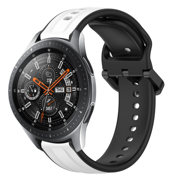 22mm Convex Loop Two-Color Silicone Watch Band, For Samsung Galaxy Watch3 45mm, For Samsung Galaxy Watch 46mm
