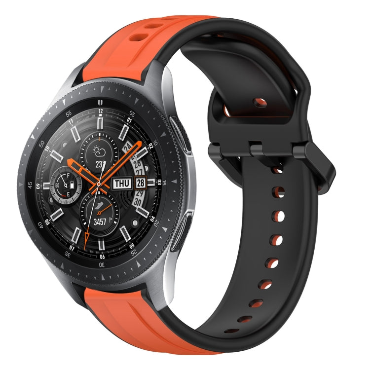 22mm Convex Loop Two-Color Silicone Watch Band, For Samsung Galaxy Watch3 45mm, For Samsung Galaxy Watch 46mm
