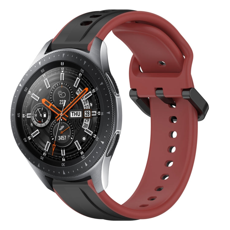 22mm Convex Loop Two-Color Silicone Watch Band, For Samsung Galaxy Watch3 45mm, For Samsung Galaxy Watch 46mm