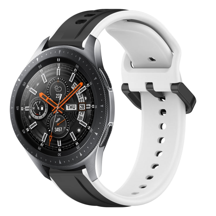 22mm Convex Loop Two-Color Silicone Watch Band, For Samsung Galaxy Watch3 45mm, For Samsung Galaxy Watch 46mm