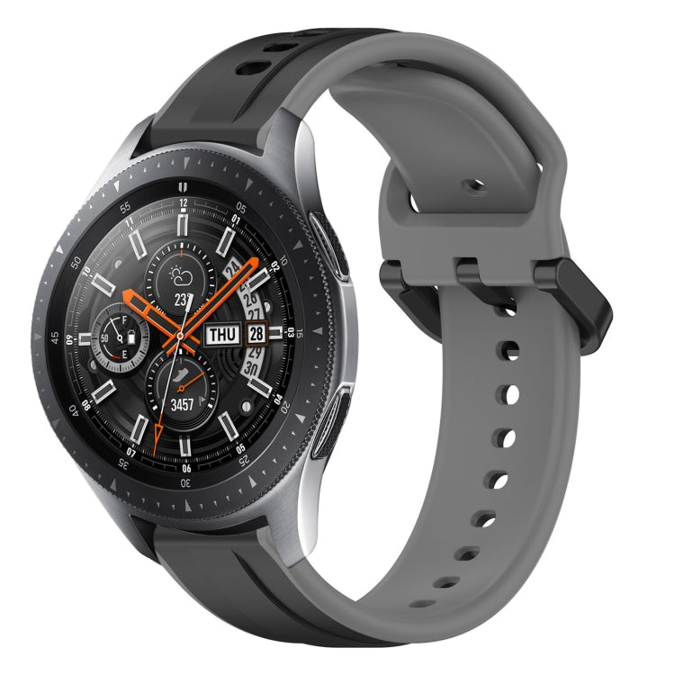 22mm Convex Loop Two-Color Silicone Watch Band, For Samsung Galaxy Watch3 45mm, For Samsung Galaxy Watch 46mm