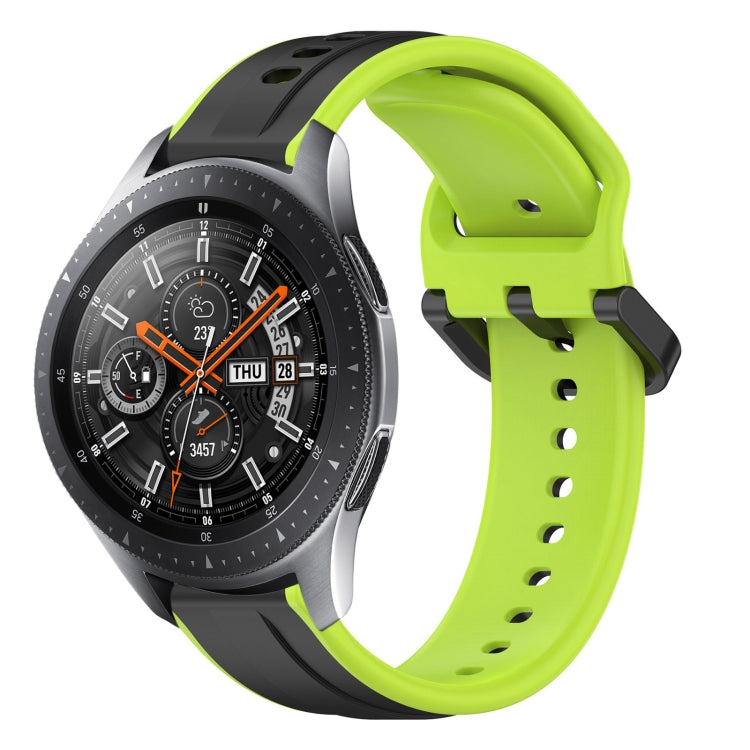 22mm Convex Loop Two-Color Silicone Watch Band, For Samsung Galaxy Watch3 45mm, For Samsung Galaxy Watch 46mm