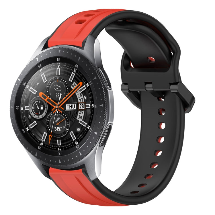 22mm Convex Loop Two-Color Silicone Watch Band, For Samsung Galaxy Watch3 45mm, For Samsung Galaxy Watch 46mm
