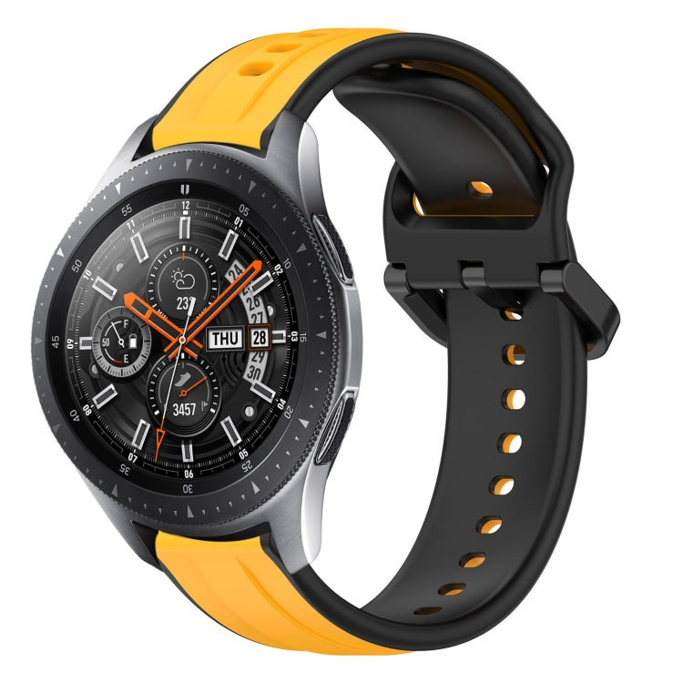22mm Convex Loop Two-Color Silicone Watch Band, For Samsung Galaxy Watch3 45mm, For Samsung Galaxy Watch 46mm