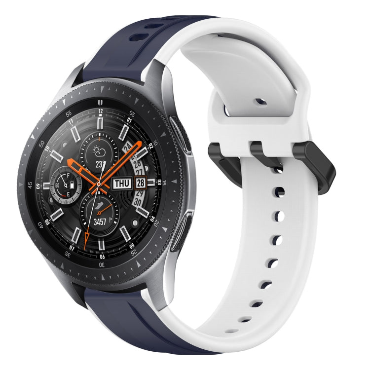 22mm Convex Loop Two-Color Silicone Watch Band, For Samsung Galaxy Watch3 45mm, For Samsung Galaxy Watch 46mm