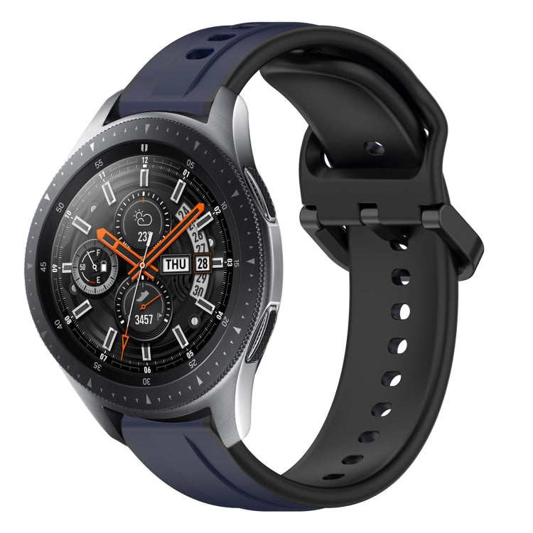 22mm Convex Loop Two-Color Silicone Watch Band, For Samsung Galaxy Watch3 45mm, For Samsung Galaxy Watch 46mm