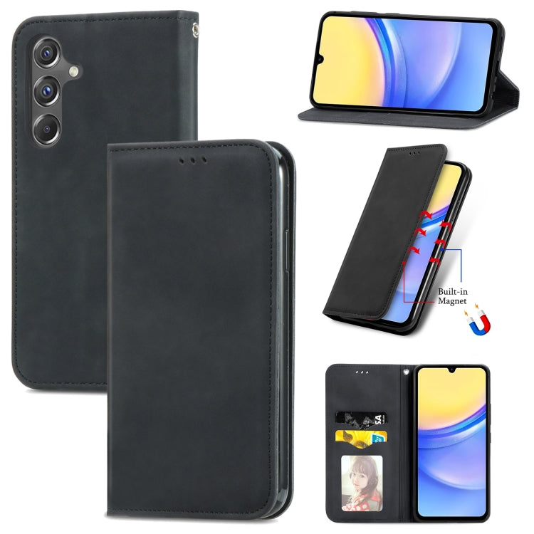 Retro Skin Feel Magnetic Leather Phone Case, For Samsung Galaxy A15, For Samsung Galaxy A05, For Samsung Galaxy A05s 4G, For Samsung Galaxy A25 5G, For Samsung Galaxy S23 FE 5G