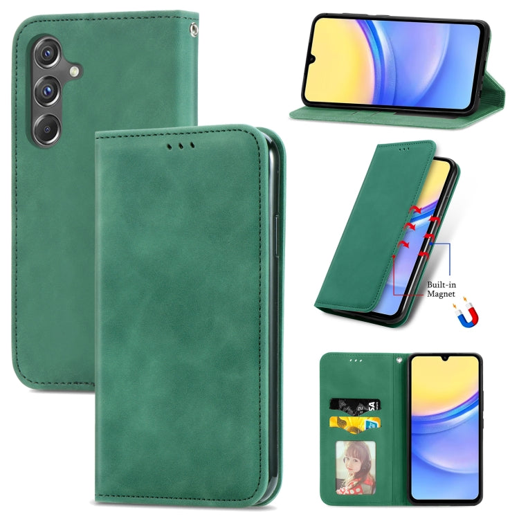 Retro Skin Feel Magnetic Leather Phone Case, For Samsung Galaxy A15, For Samsung Galaxy A05, For Samsung Galaxy A05s 4G, For Samsung Galaxy A25 5G, For Samsung Galaxy S23 FE 5G