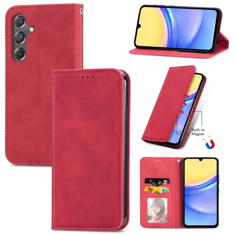 Retro Skin Feel Magnetic Leather Phone Case, For Samsung Galaxy A15, For Samsung Galaxy A05, For Samsung Galaxy A05s 4G, For Samsung Galaxy A25 5G, For Samsung Galaxy S23 FE 5G