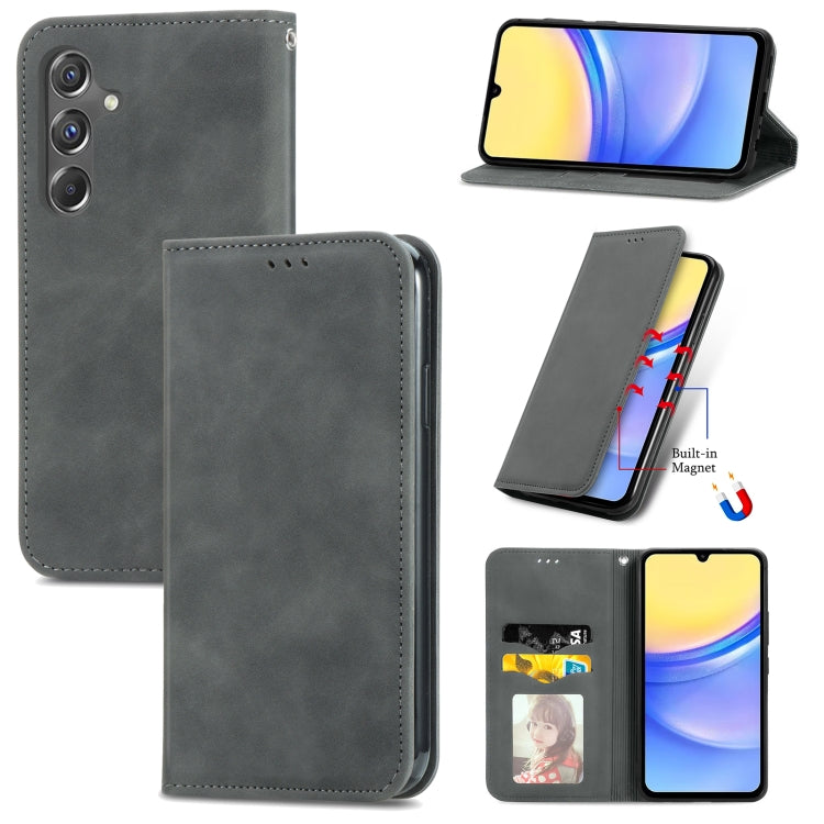 Retro Skin Feel Magnetic Leather Phone Case, For Samsung Galaxy A15, For Samsung Galaxy A05, For Samsung Galaxy A05s 4G, For Samsung Galaxy A25 5G, For Samsung Galaxy S23 FE 5G