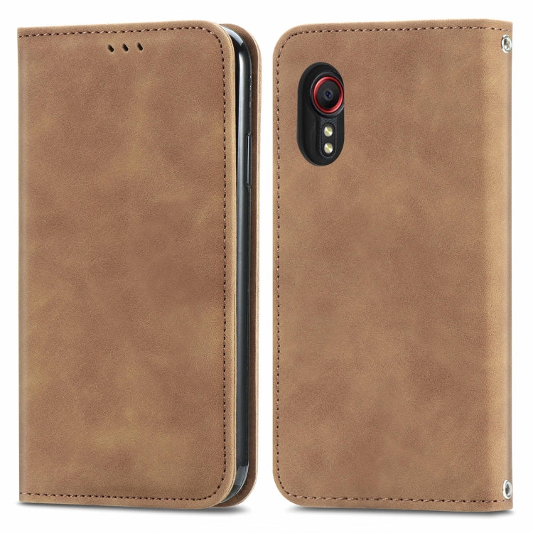 Retro Skin Feel Magnetic Leather Phone Case, For Samsung Galaxy A24 5G, For Samsung Galaxy S23 Ultra 5G, For Samsung Galaxy S23+ 5G, For Samsung Galaxy S23 5G, For Samsung Galaxy XCover 5