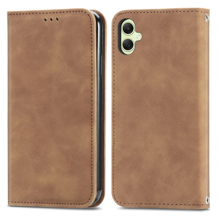 Retro Skin Feel Magnetic Leather Phone Case, For Samsung Galaxy A15, For Samsung Galaxy A05, For Samsung Galaxy A05s 4G, For Samsung Galaxy A25 5G, For Samsung Galaxy S23 FE 5G