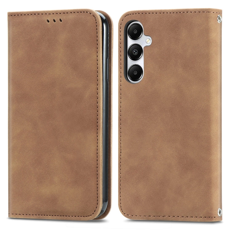 Retro Skin Feel Magnetic Leather Phone Case, For Samsung Galaxy A55 5G, For Samsung Galaxy A35 5G, For Samsung Galaxy S24 Ultra 5G, For Samsung Galaxy S24+ 5G, For Samsung Galaxy S24 5G