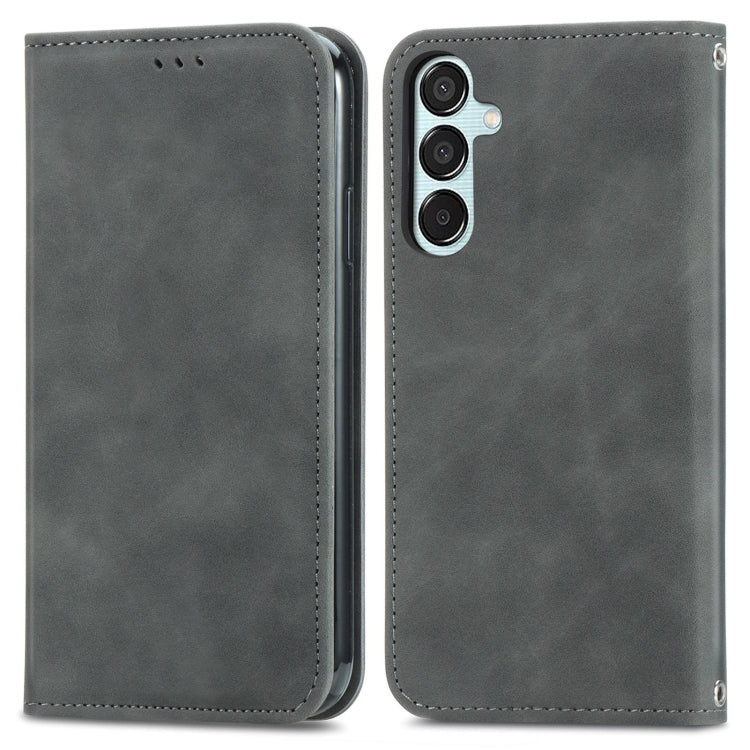 Retro Skin Feel Magnetic Leather Phone Case, For Samsung Galaxy S24 FE 5G, For Samsung Galaxy M35, For Samsung Galaxy M14 4G, For Samsung Galaxy M15, For Samsung Galaxy XCover 7