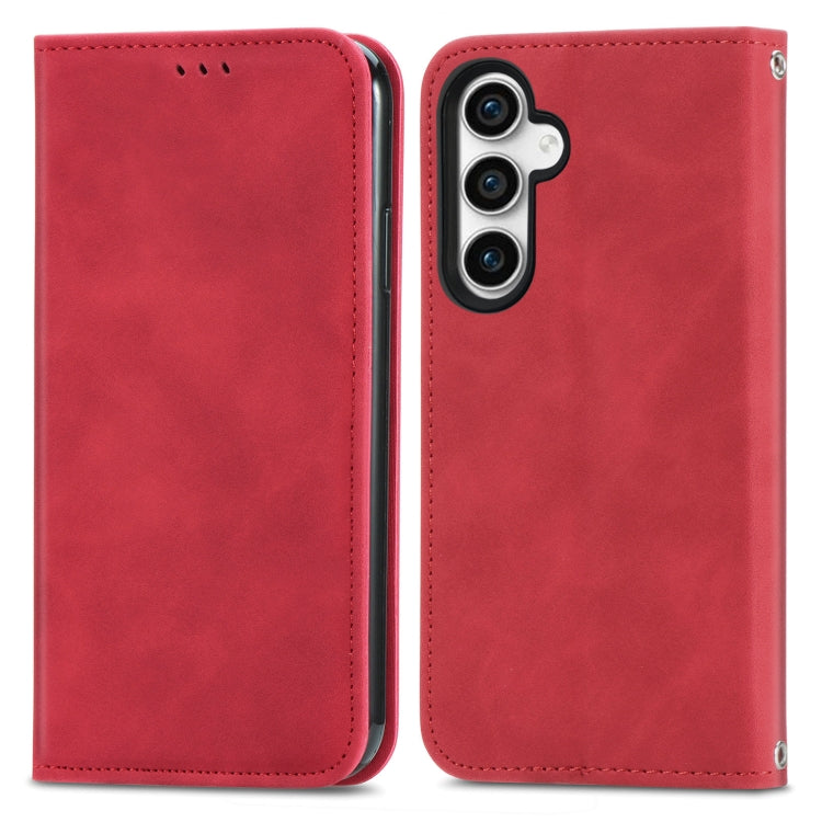 Retro Skin Feel Magnetic Leather Phone Case, For Samsung Galaxy A15, For Samsung Galaxy A05, For Samsung Galaxy A05s 4G, For Samsung Galaxy A25 5G, For Samsung Galaxy S23 FE 5G