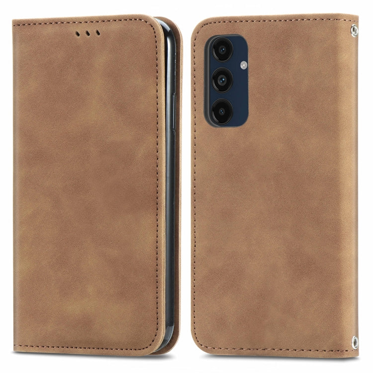 Retro Skin Feel Magnetic Leather Phone Case, For Samsung Galaxy S25 5G, For Samsung Galaxy S25+ 5G, For Samsung Galaxy S25 Ultra 5G, For Samsung Galaxy A16, For Samsung Galaxy A06