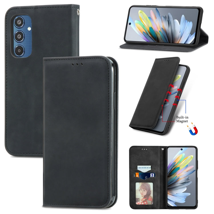 Retro Skin Feel Magnetic Leather Phone Case, For Samsung Galaxy S24 FE 5G, For Samsung Galaxy M35, For Samsung Galaxy M14 4G, For Samsung Galaxy M15, For Samsung Galaxy XCover 7