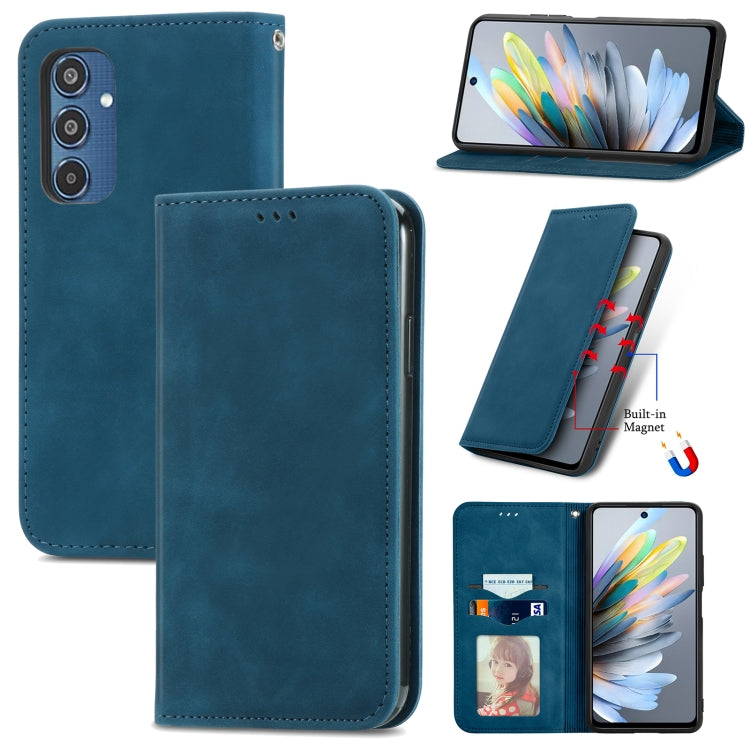 Retro Skin Feel Magnetic Leather Phone Case, For Samsung Galaxy S24 FE 5G, For Samsung Galaxy M35, For Samsung Galaxy M14 4G, For Samsung Galaxy M15, For Samsung Galaxy XCover 7