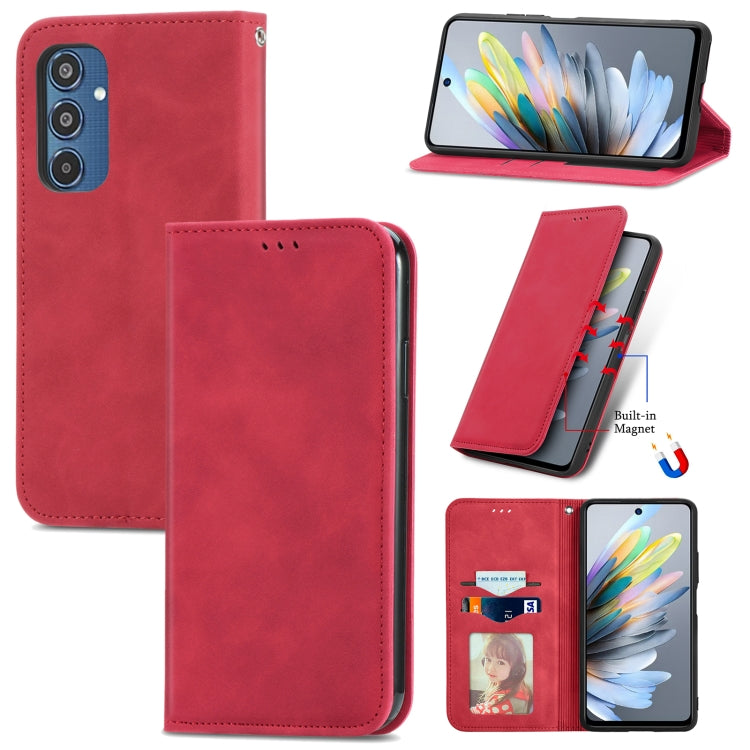 Retro Skin Feel Magnetic Leather Phone Case, For Samsung Galaxy S24 FE 5G, For Samsung Galaxy M35, For Samsung Galaxy M14 4G, For Samsung Galaxy M15, For Samsung Galaxy XCover 7