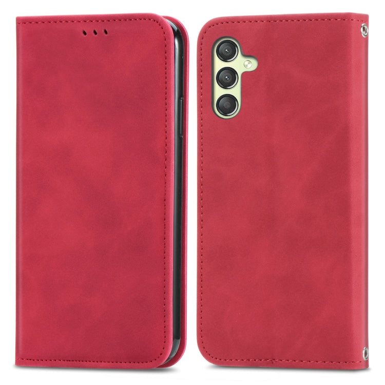 Retro Skin Feel Magnetic Leather Phone Case, For Samsung Galaxy A24 5G, For Samsung Galaxy S23 Ultra 5G, For Samsung Galaxy S23+ 5G, For Samsung Galaxy S23 5G, For Samsung Galaxy XCover 5