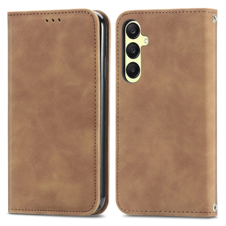 Retro Skin Feel Magnetic Leather Phone Case, For Samsung Galaxy A15, For Samsung Galaxy A05, For Samsung Galaxy A05s 4G, For Samsung Galaxy A25 5G, For Samsung Galaxy S23 FE 5G