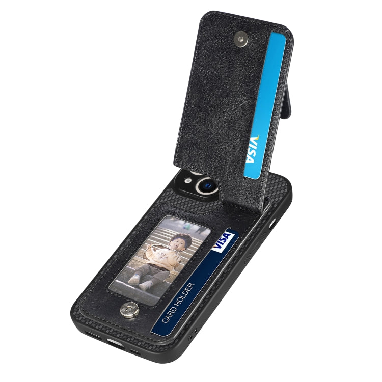 Carbon Fiber Vertical Flip Zipper Phone Case, For iPhone 13, For iPhone 13 mini, For iPhone 13 Pro, For iPhone 13 Pro Max