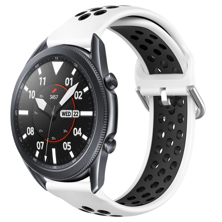 22mm Perforated Breathable Sports Silicone Watch Band, For Samsung Galaxy Watch3 45mm