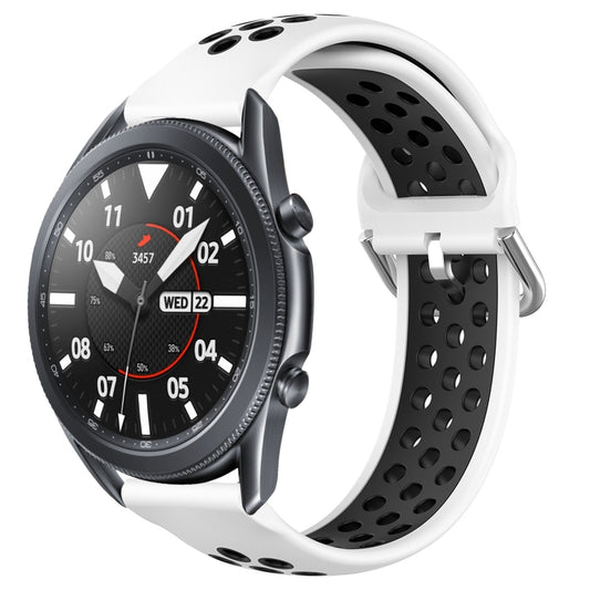 22mm Perforated Breathable Sports Silicone Watch Band, For Samsung Galaxy Watch3 45mm