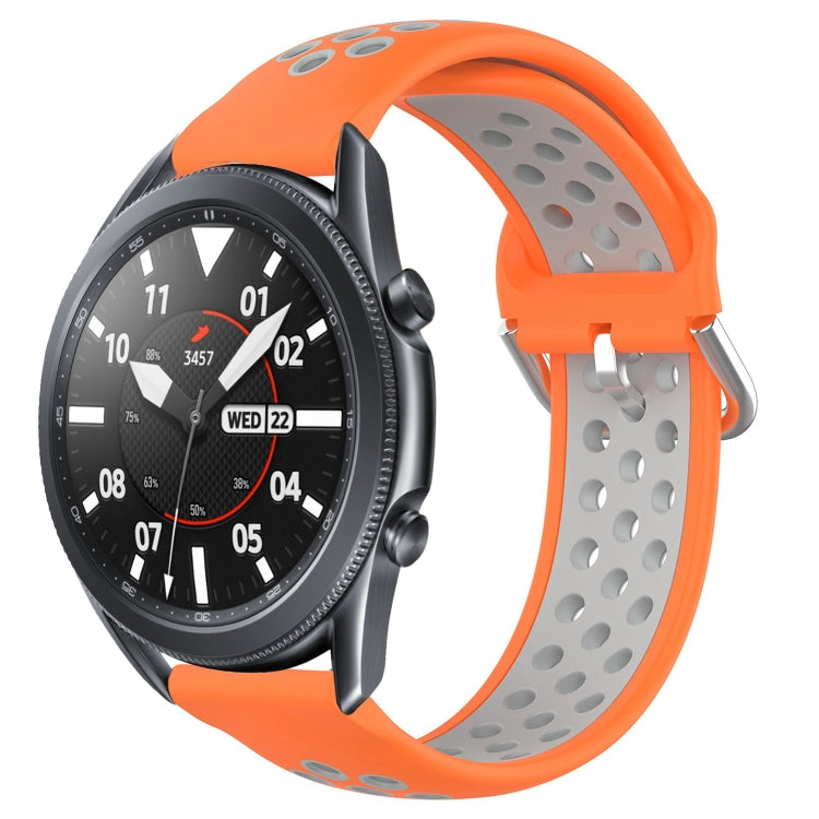 22mm Perforated Breathable Sports Silicone Watch Band, For Samsung Galaxy Watch3 45mm