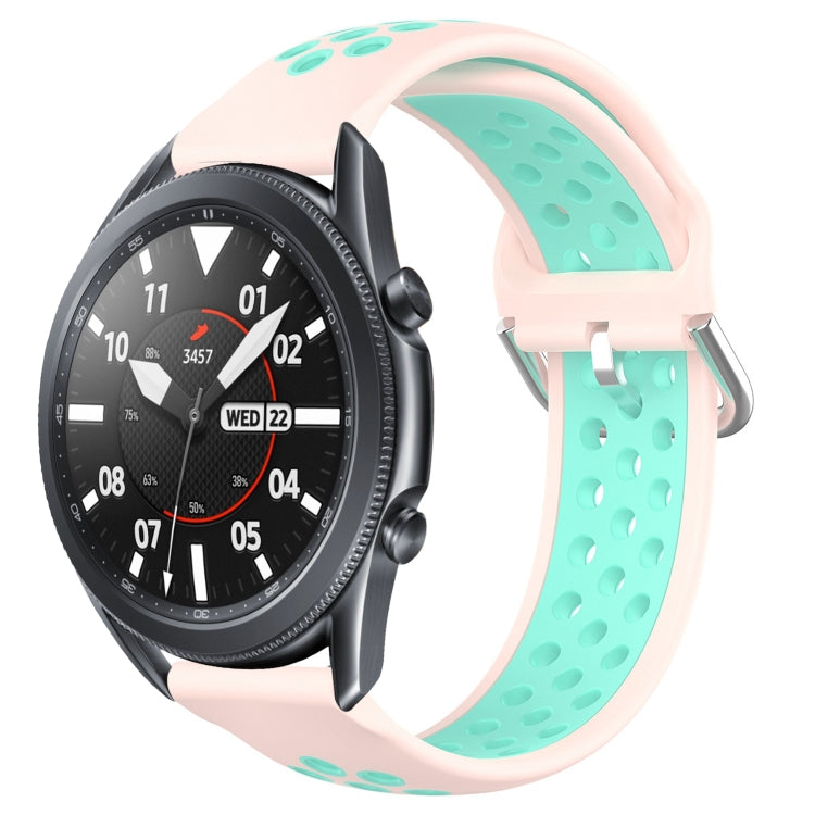 22mm Perforated Breathable Sports Silicone Watch Band, For Samsung Galaxy Watch3 45mm