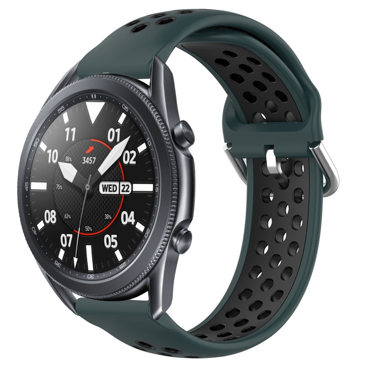 22mm Perforated Breathable Sports Silicone Watch Band, For Samsung Galaxy Watch3 45mm