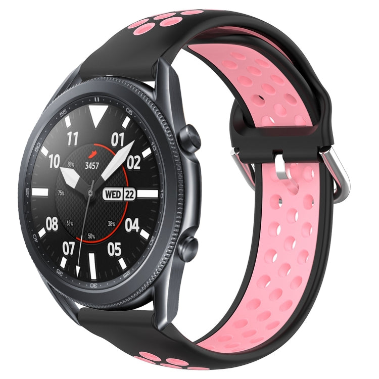 22mm Perforated Breathable Sports Silicone Watch Band, For Samsung Galaxy Watch3 45mm