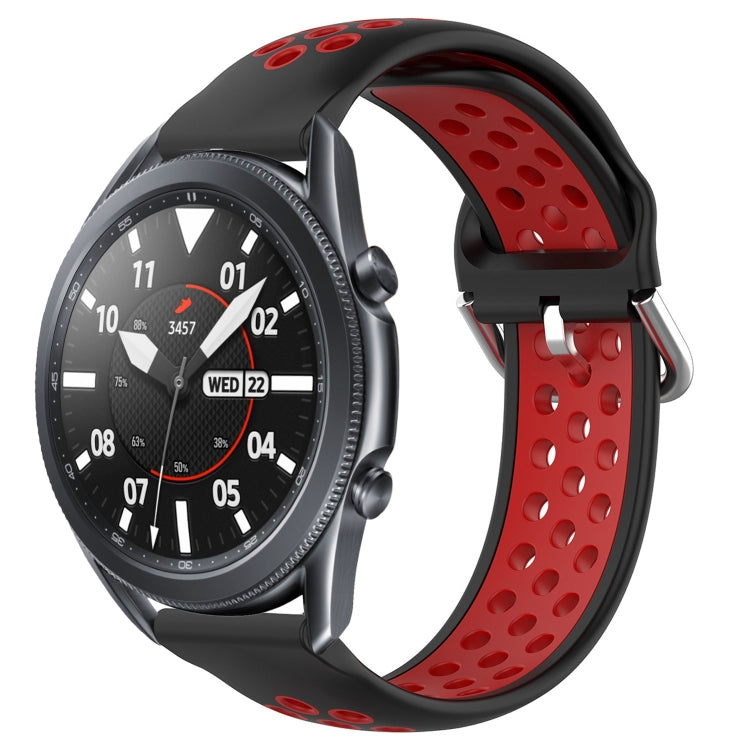 22mm Perforated Breathable Sports Silicone Watch Band, For Samsung Galaxy Watch3 45mm