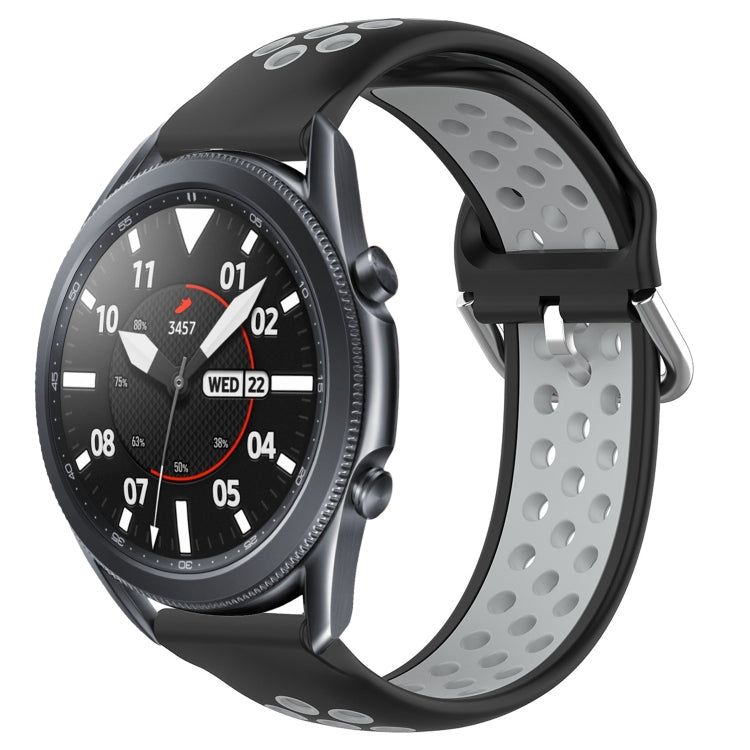 22mm Perforated Breathable Sports Silicone Watch Band, For Samsung Galaxy Watch3 45mm
