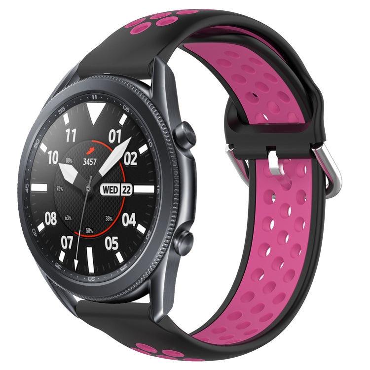 22mm Perforated Breathable Sports Silicone Watch Band, For Samsung Galaxy Watch3 45mm