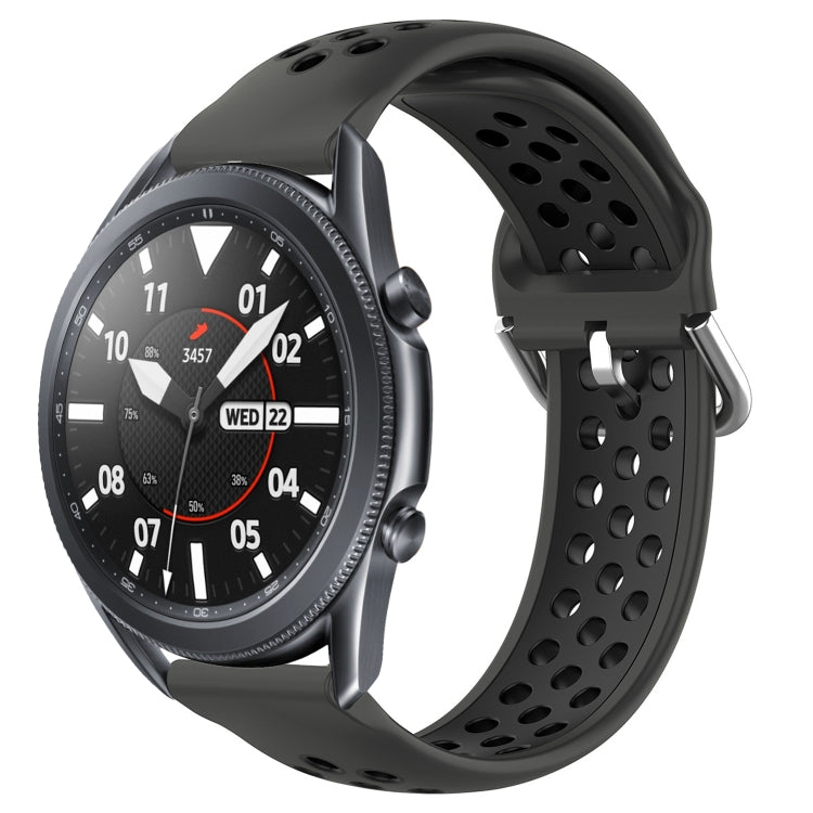 22mm Perforated Breathable Sports Silicone Watch Band, For Samsung Galaxy Watch3 45mm
