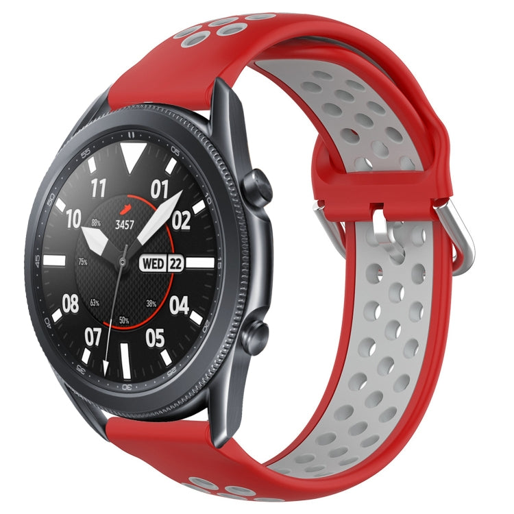 22mm Perforated Breathable Sports Silicone Watch Band, For Samsung Galaxy Watch3 45mm