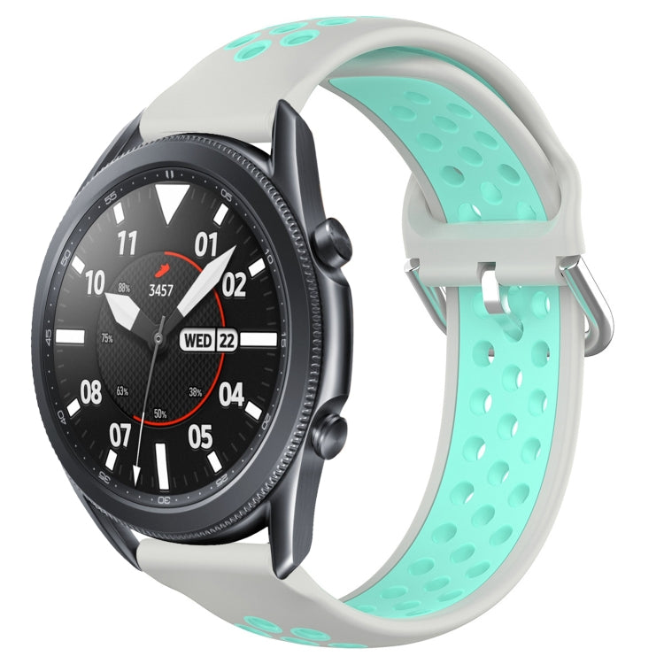 22mm Perforated Breathable Sports Silicone Watch Band, For Samsung Galaxy Watch3 45mm