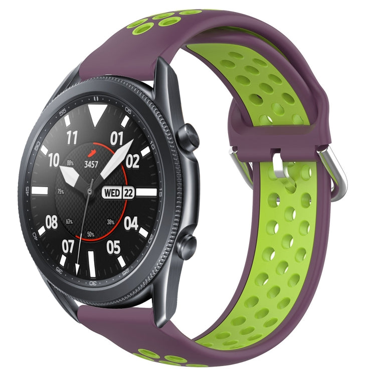 22mm Perforated Breathable Sports Silicone Watch Band, For Samsung Galaxy Watch3 45mm