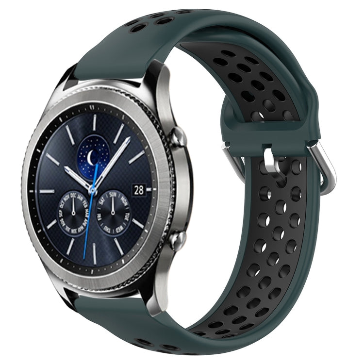 22mm Perforated Breathable Sports Silicone Watch Band, For Samsung Gear S3 Classic