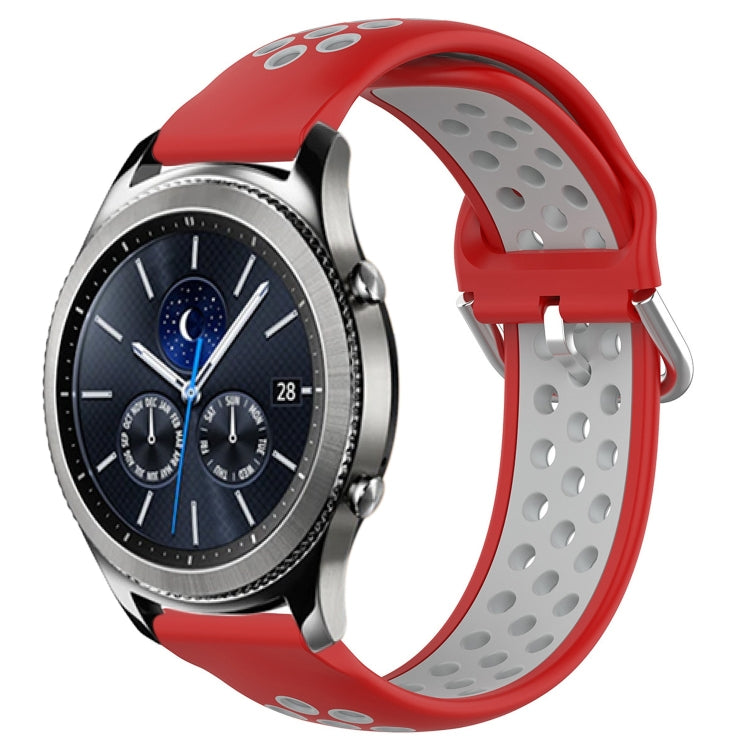 22mm Perforated Breathable Sports Silicone Watch Band, For Samsung Gear S3 Classic