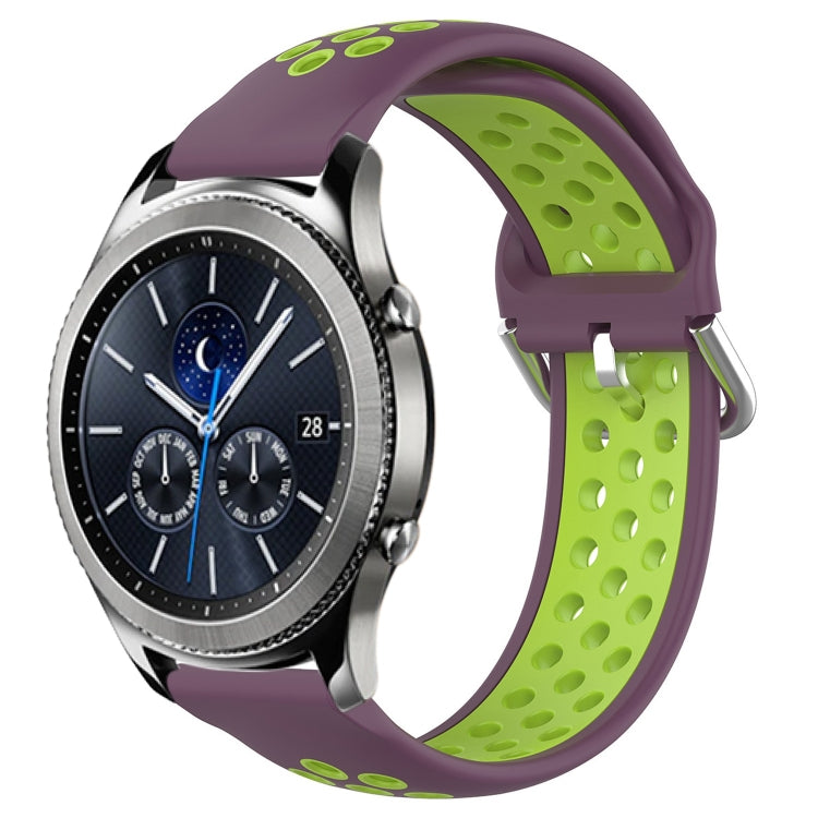 22mm Perforated Breathable Sports Silicone Watch Band, For Samsung Gear S3 Classic