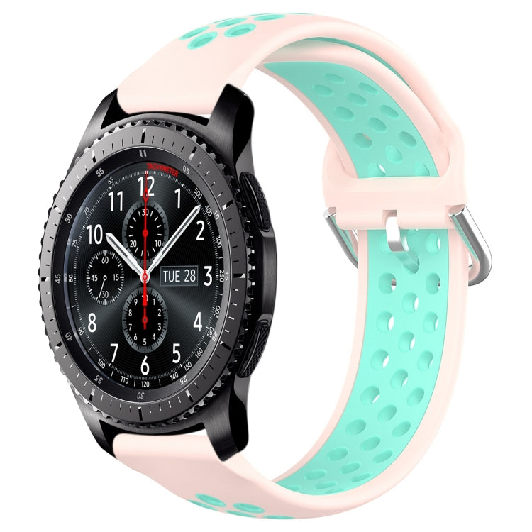 22mm Perforated Breathable Sports Silicone Watch Band, For Samsung Gear S3 Frontier