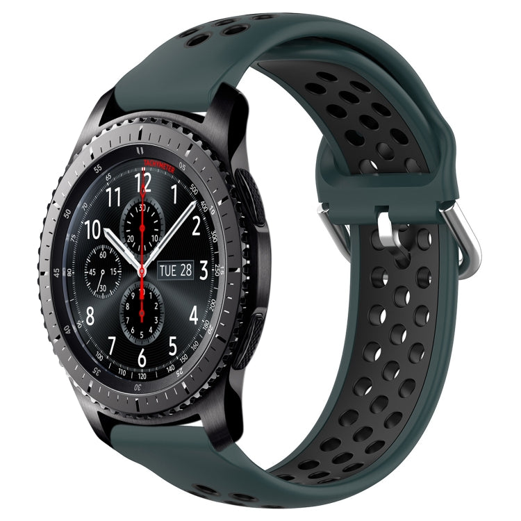 22mm Perforated Breathable Sports Silicone Watch Band, For Samsung Gear S3 Frontier