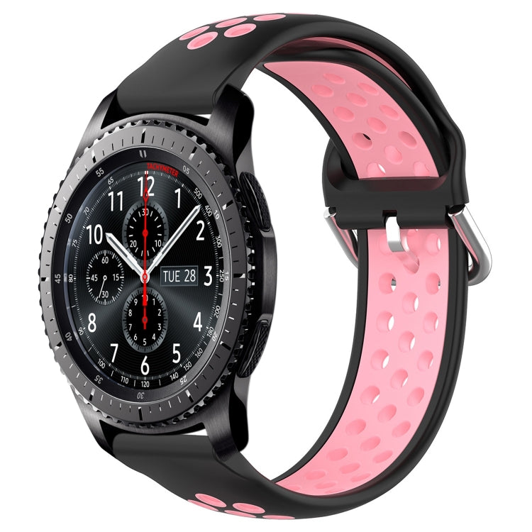 22mm Perforated Breathable Sports Silicone Watch Band, For Samsung Gear S3 Frontier