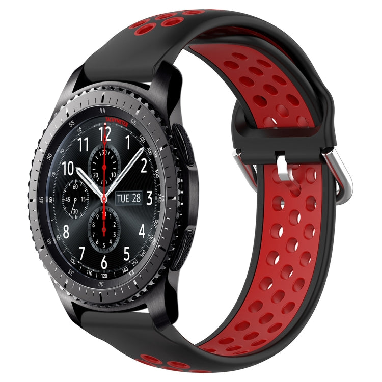 22mm Perforated Breathable Sports Silicone Watch Band, For Samsung Gear S3 Frontier