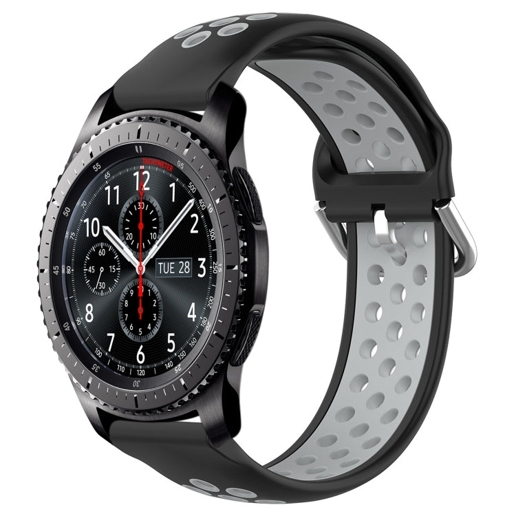 22mm Perforated Breathable Sports Silicone Watch Band, For Samsung Gear S3 Frontier